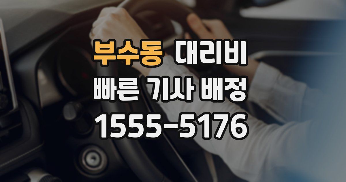 부수동 대리운전 가격