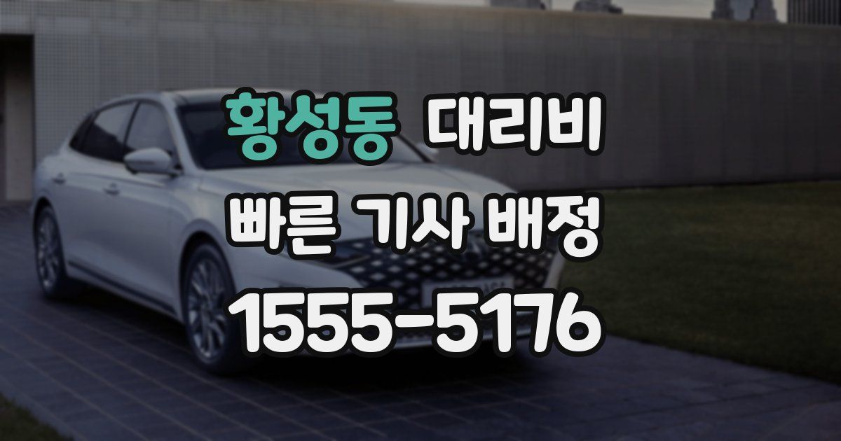 황성동 대리운전 가격