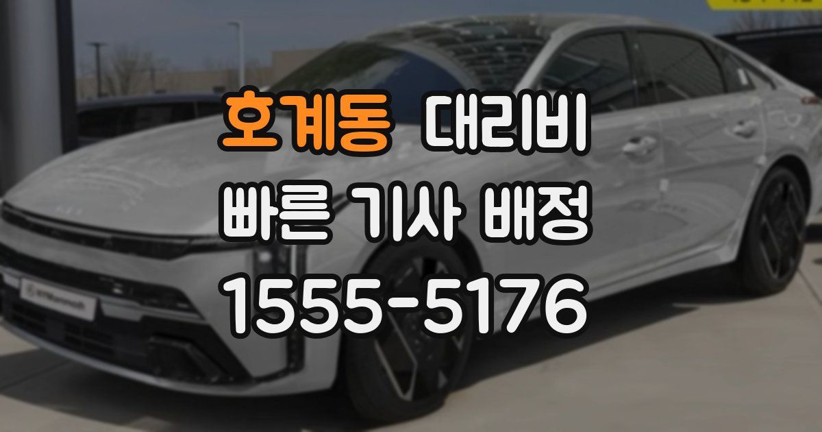 호계동 대리운전 가격