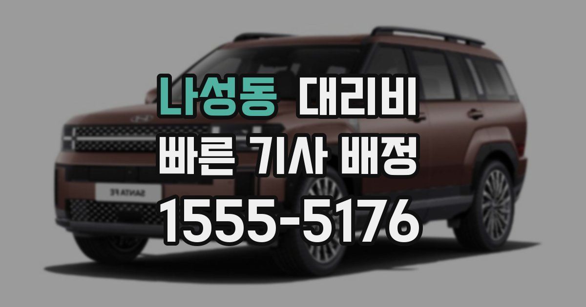 나성동 대리운전 가격