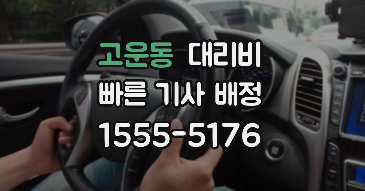 고운동 대리운전 가격