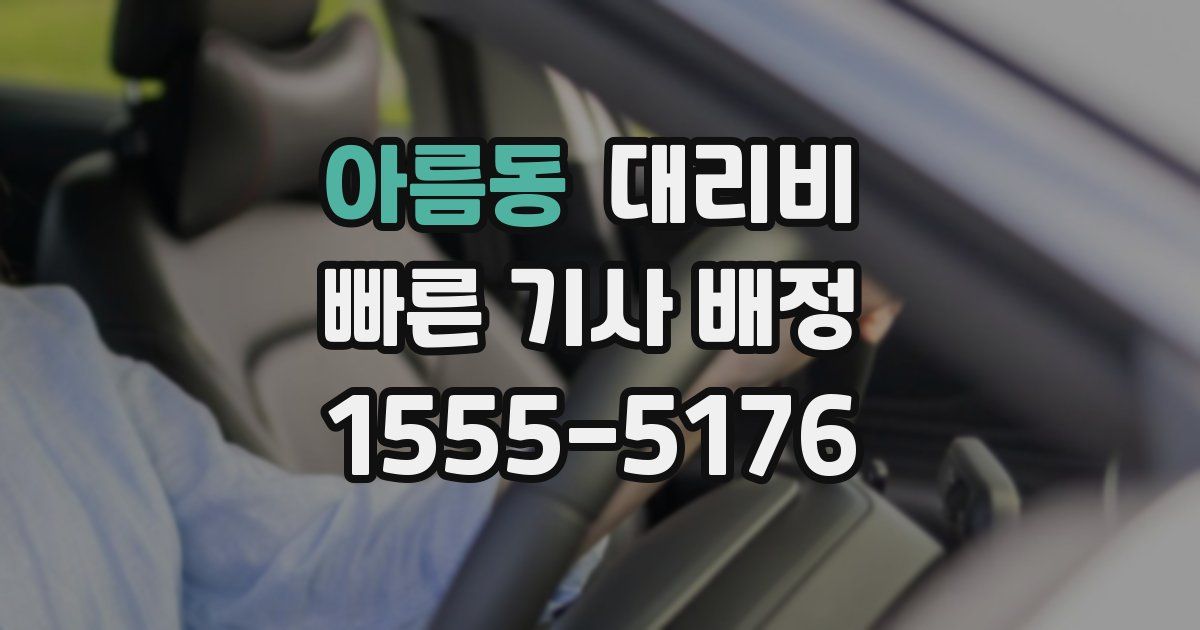 아름동 대리운전 가격
