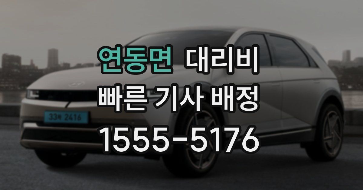 연동면 대리운전 가격