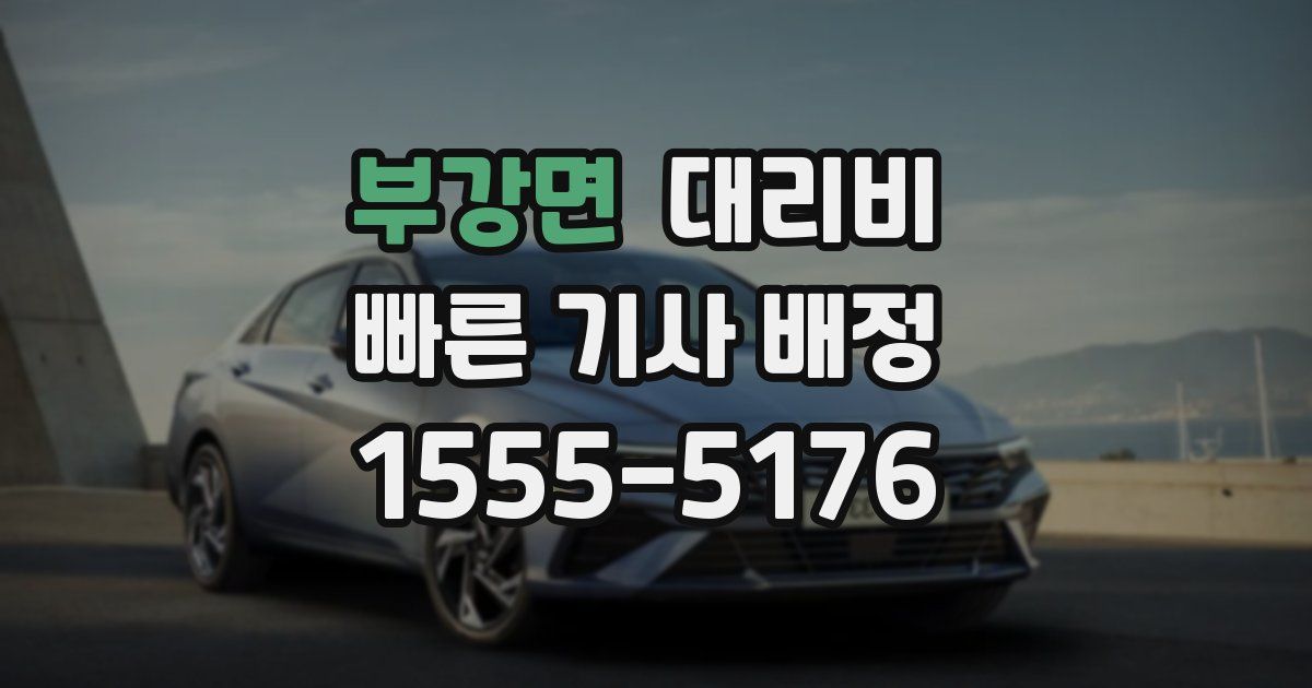 부강면 대리운전 가격