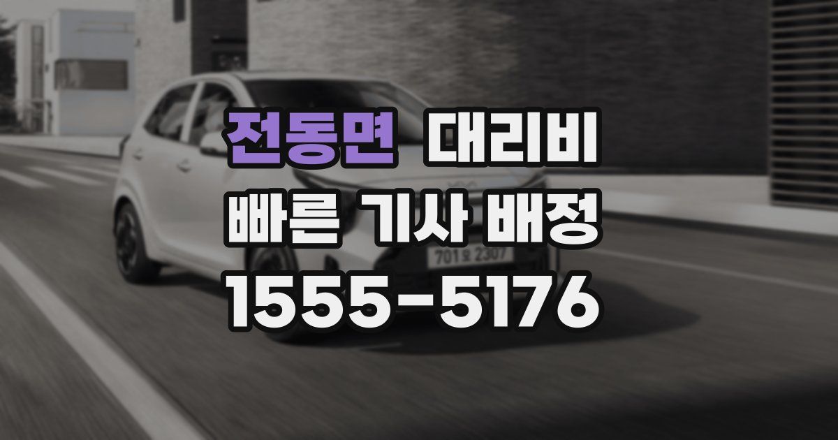 전동면 대리운전 가격