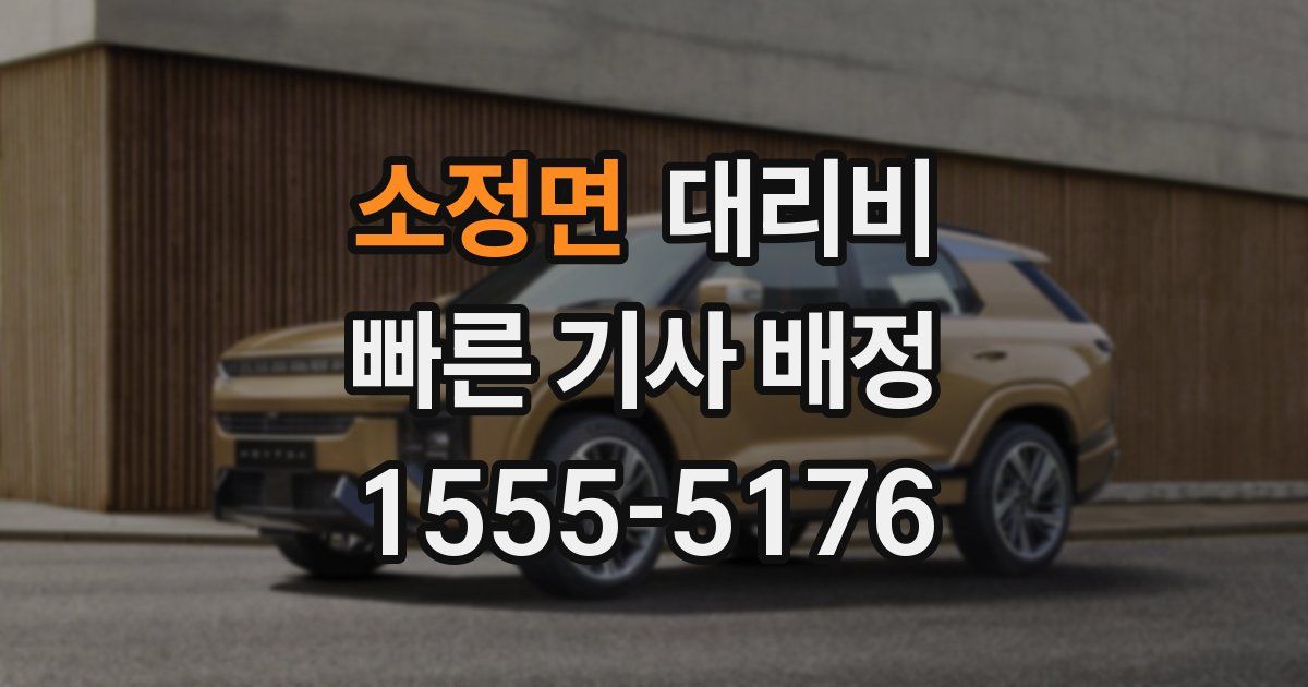 소정면 대리운전 가격