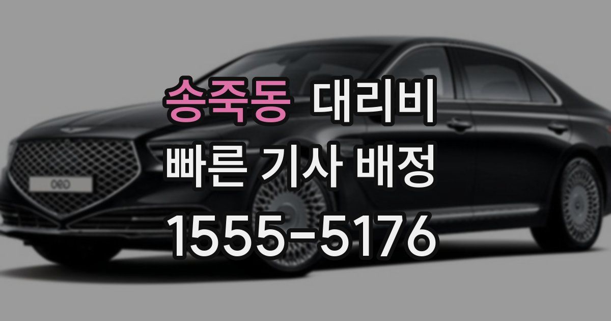 송죽동 대리운전 가격