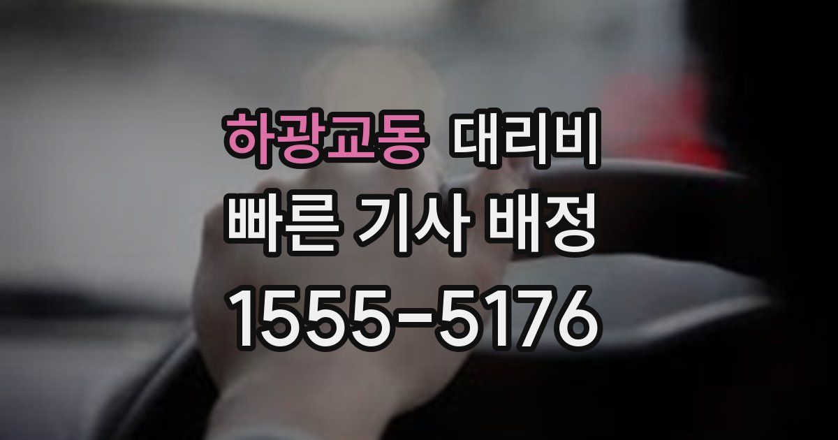 하광교동 대리운전 가격