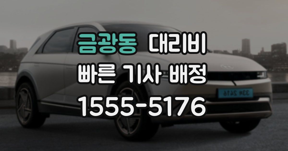 금광동 대리운전 가격