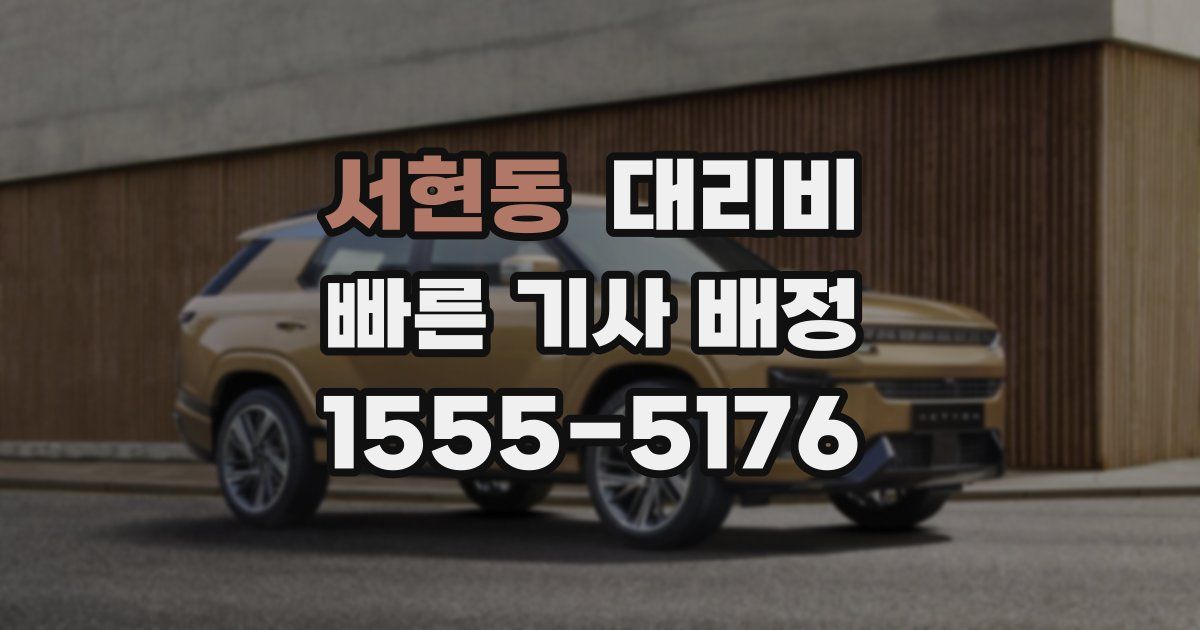 서현동 대리운전 가격