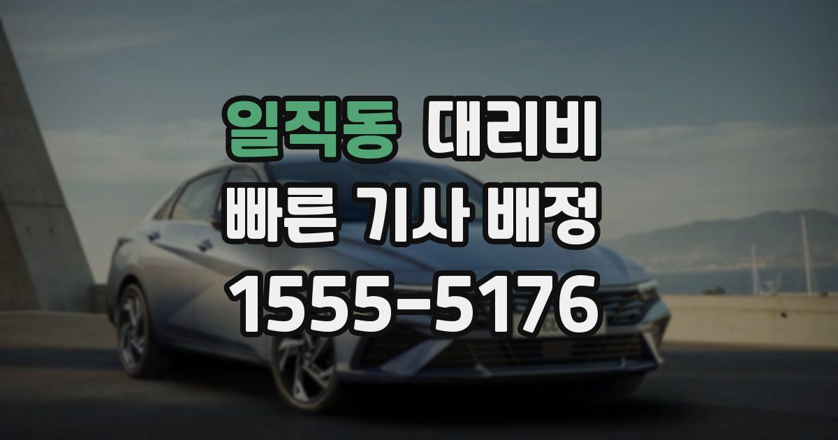 일직동 대리운전 가격