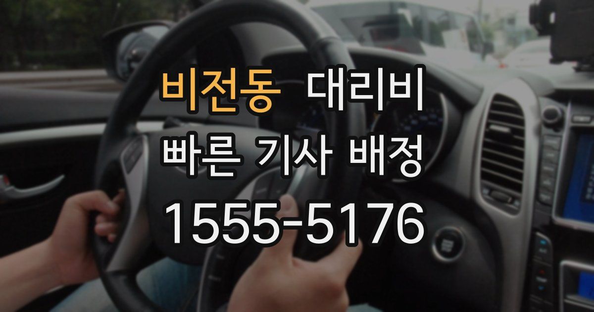 비전동 대리운전 가격