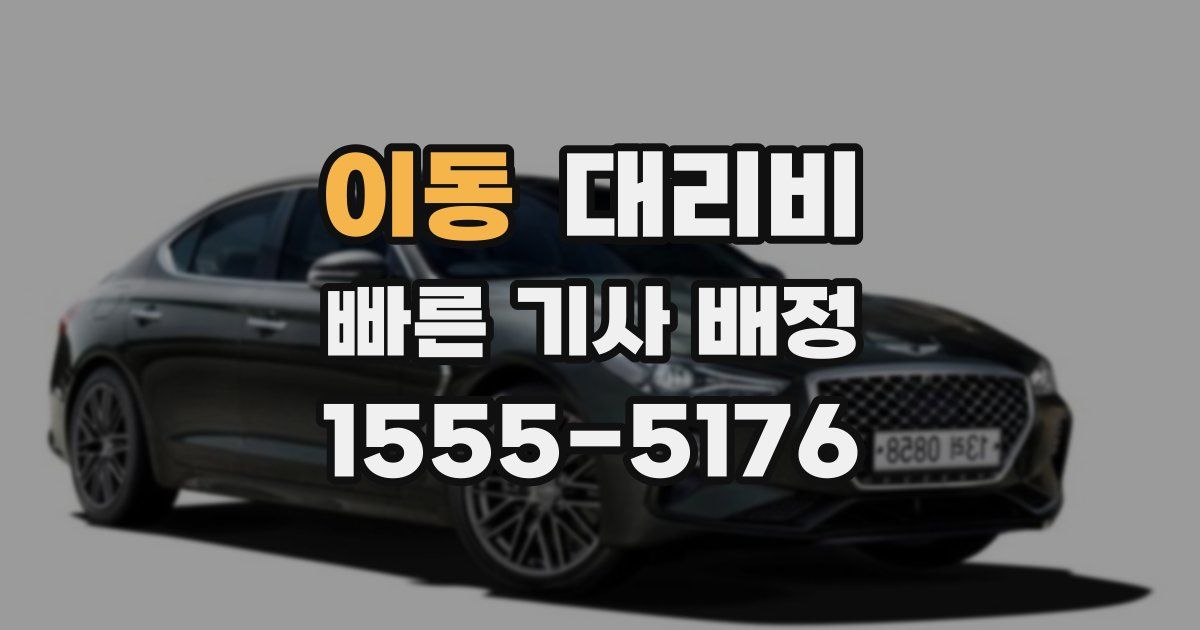 이동 대리운전 가격