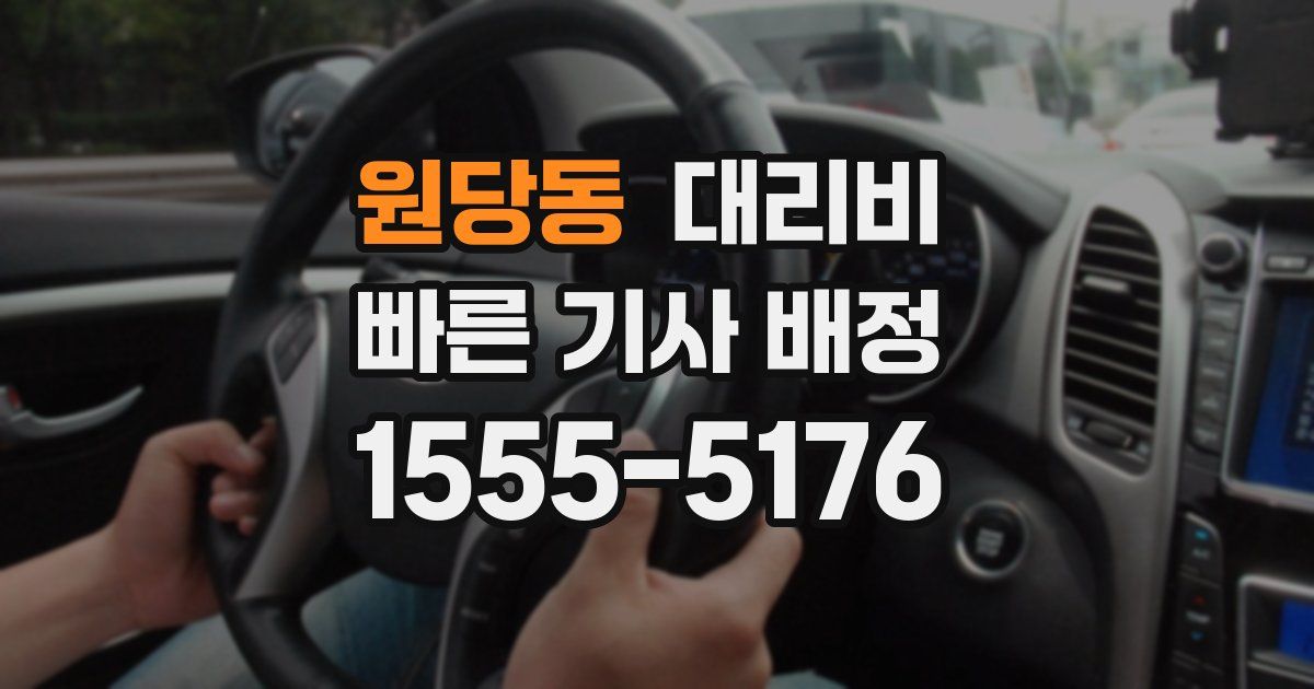 원당동 대리운전 가격