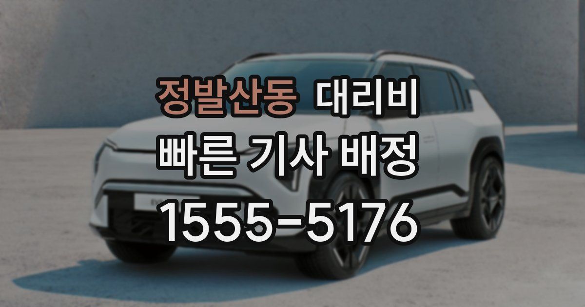 정발산동 대리운전 가격