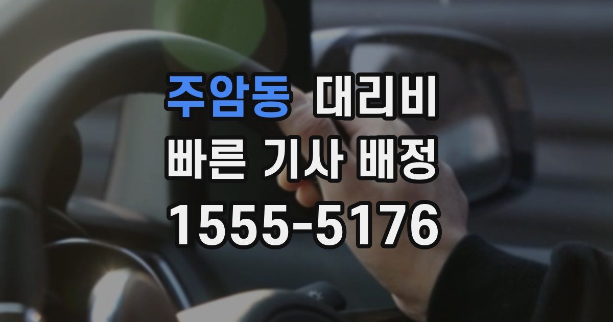 주암동 대리운전 가격