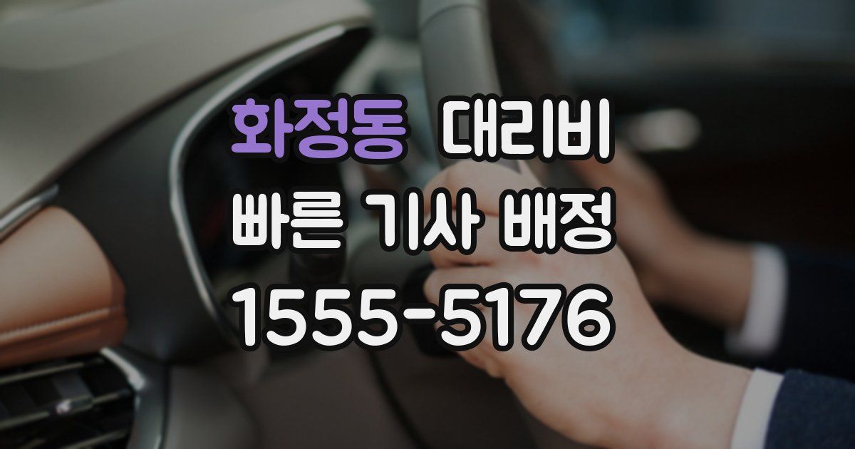 화정동 대리운전 가격