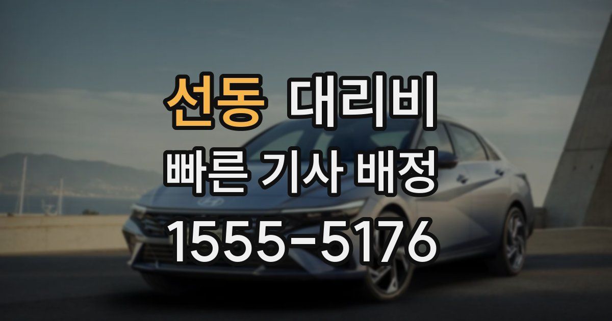 선동 대리운전 가격