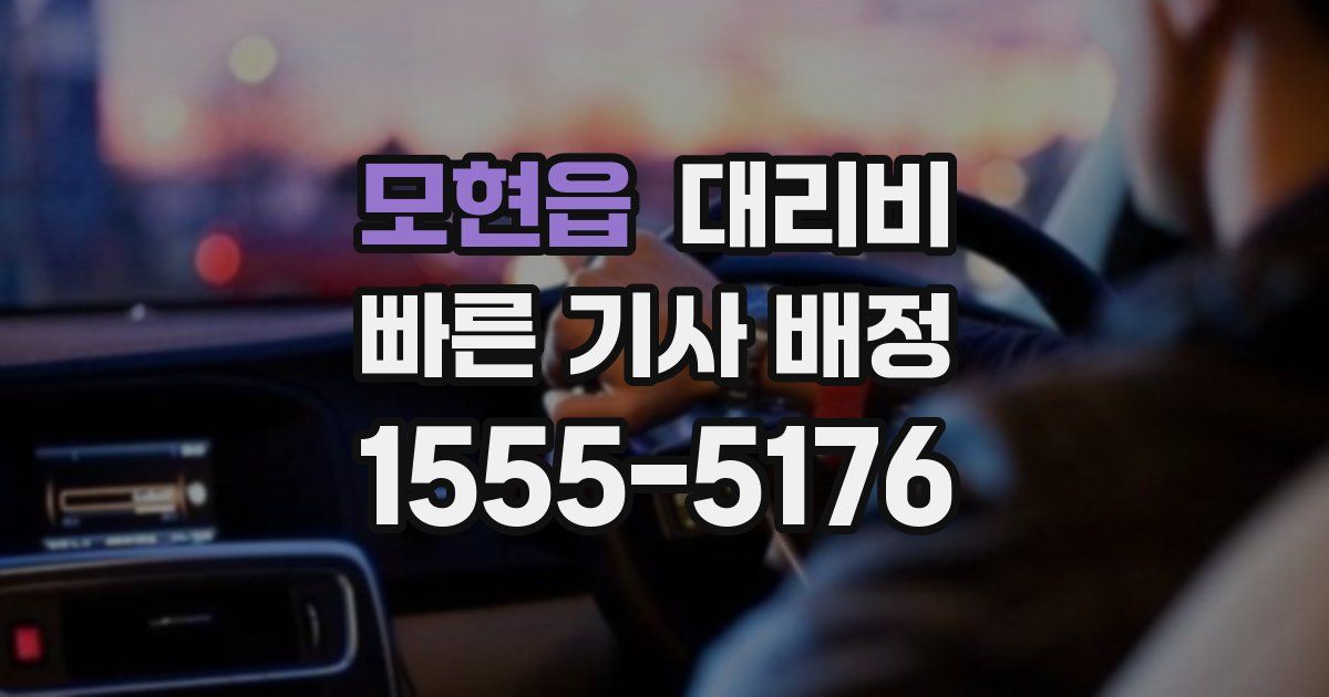 모현읍 대리운전 가격