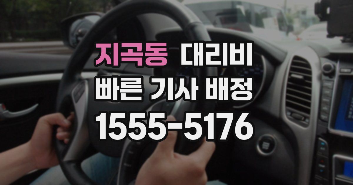 지곡동 대리운전 가격