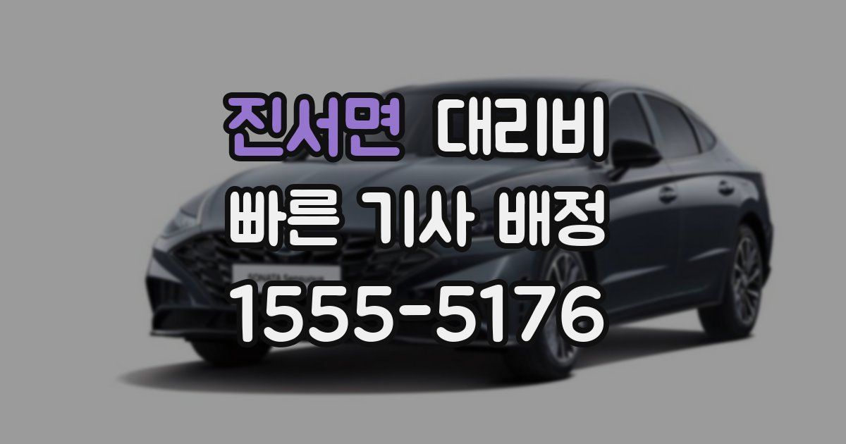 진서면 대리운전 가격