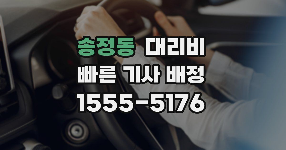 송정동 대리운전 가격