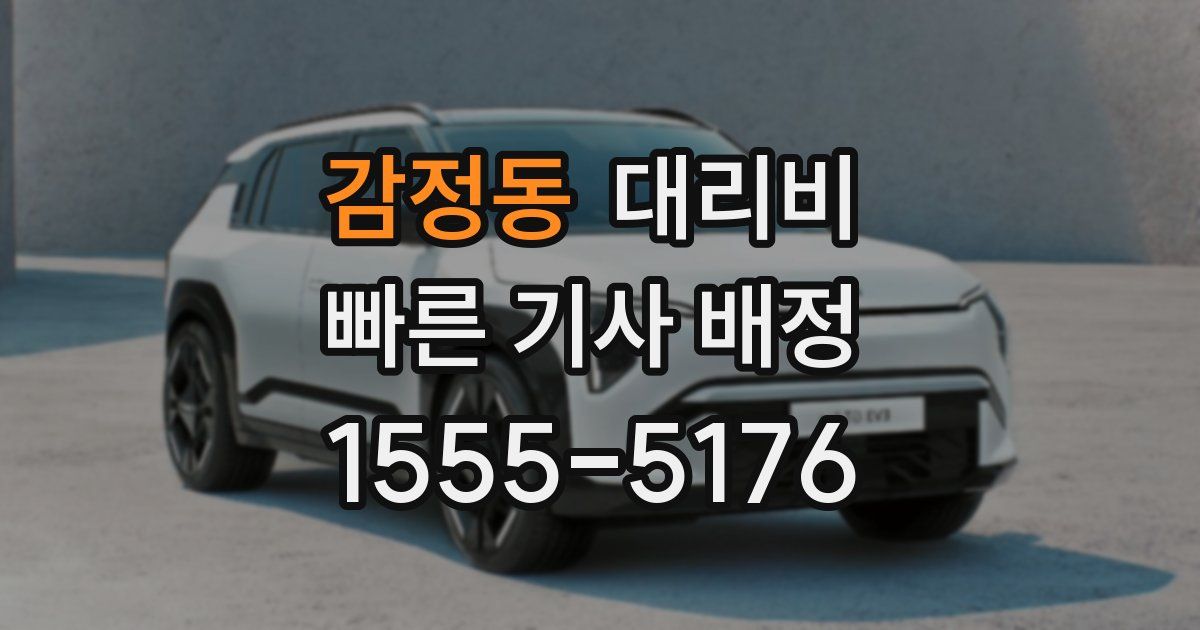 감정동 대리운전 가격