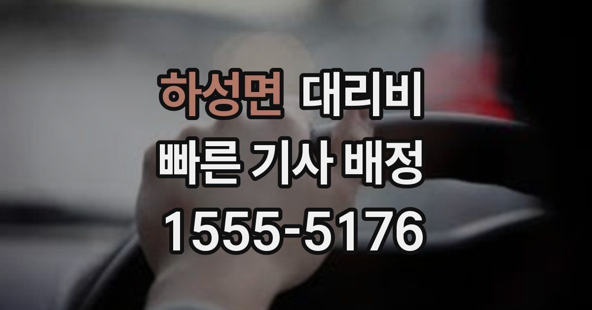 하성면 대리운전 가격