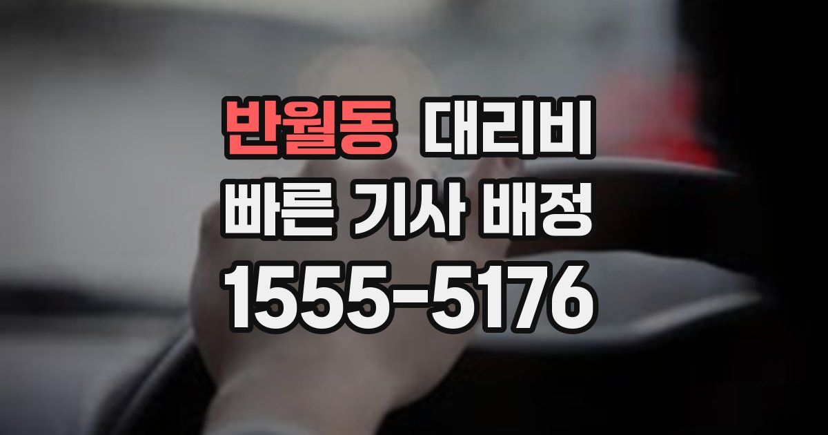 반월동 대리운전 가격