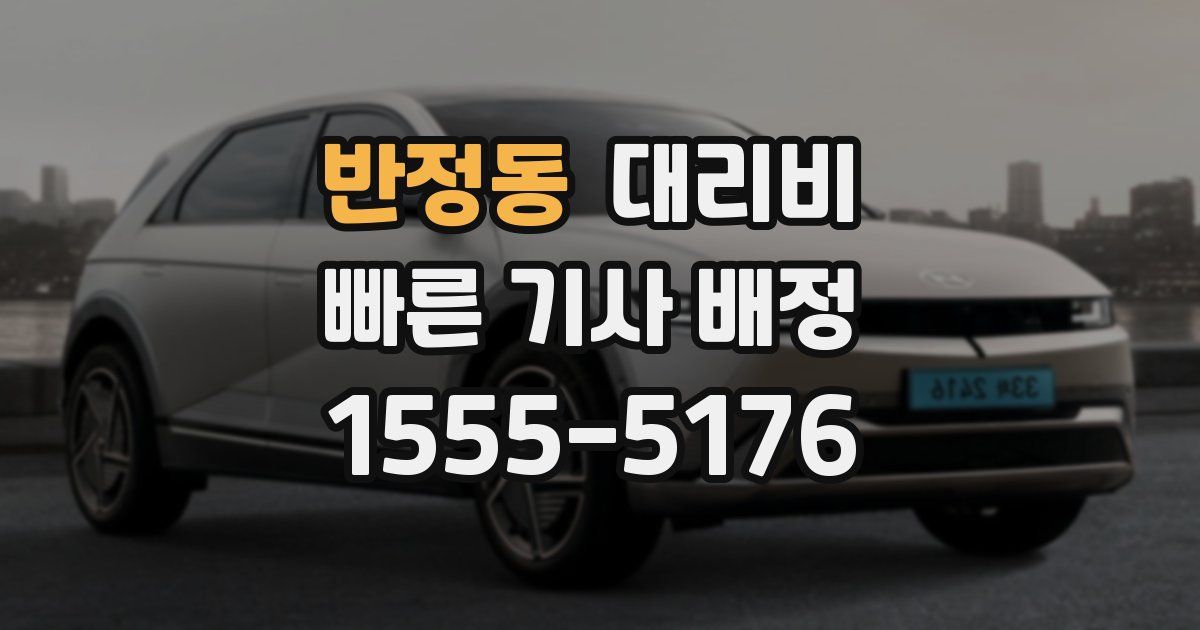 반정동 대리운전 가격