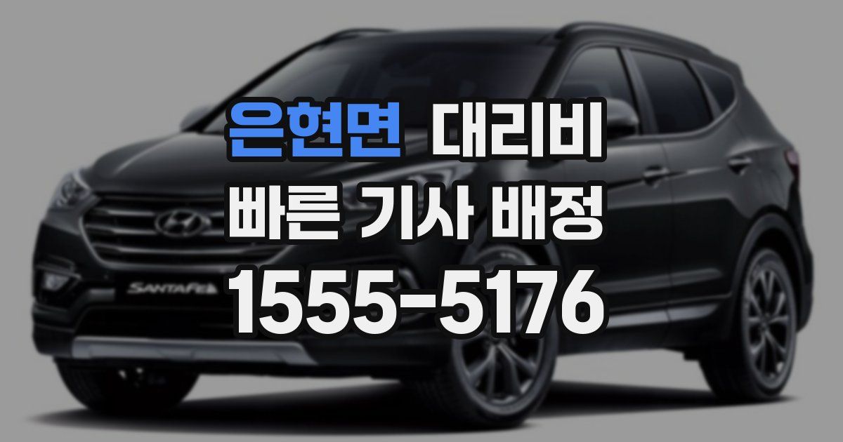 은현면 대리운전 가격