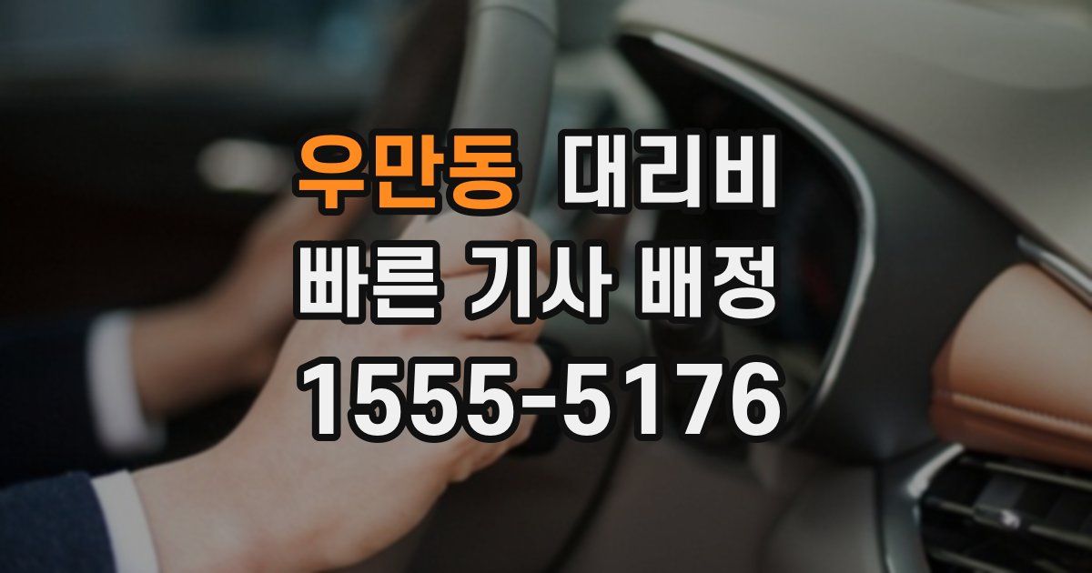 우만동 대리운전 가격