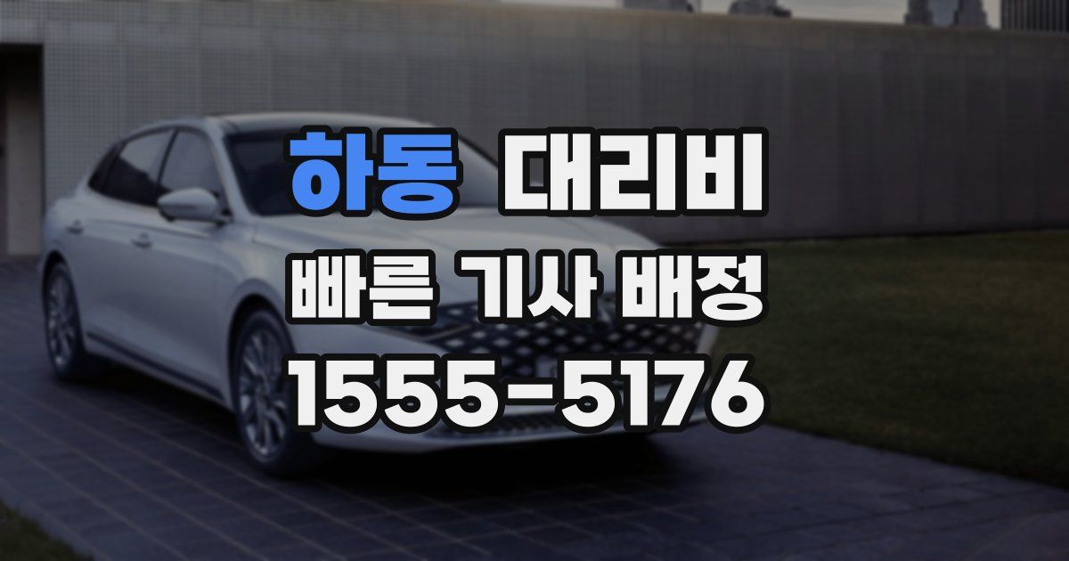 하동 대리운전 가격