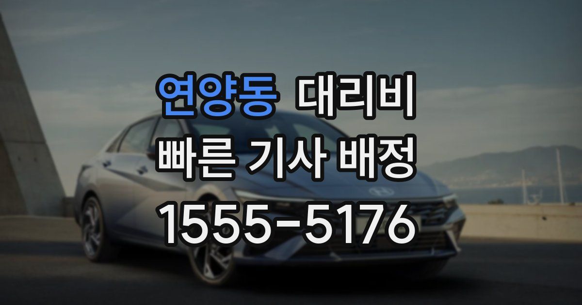 연양동 대리운전 가격