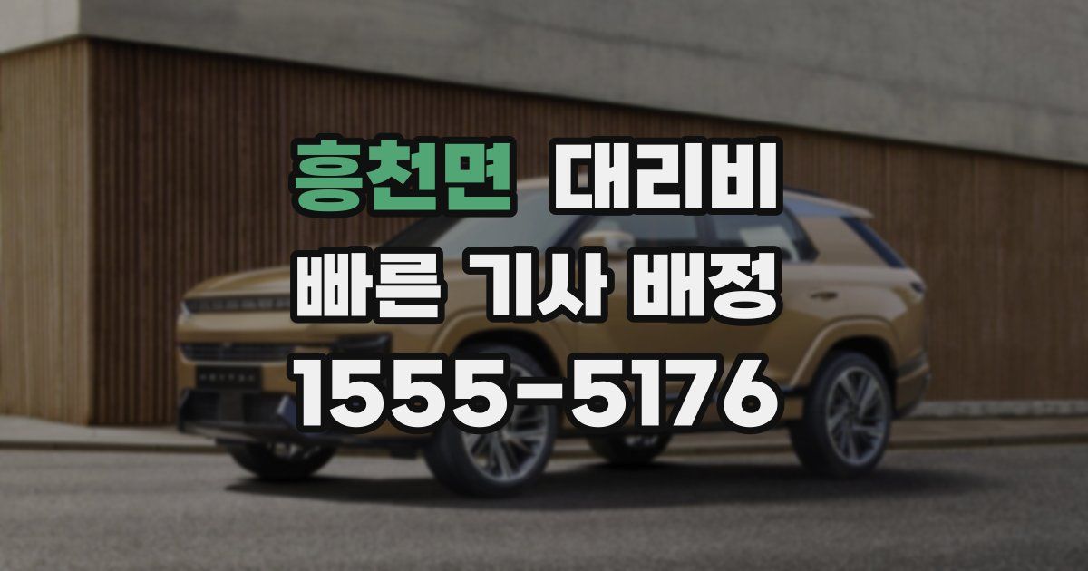 흥천면 대리운전 가격