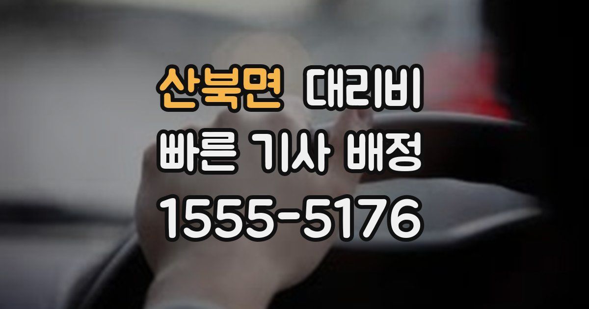 산북면 대리운전 가격