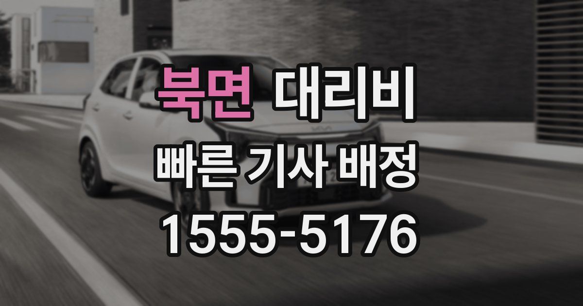 북면 대리운전 가격