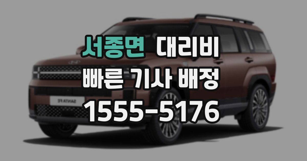 서종면 대리운전 가격