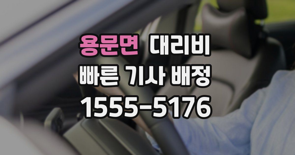 용문면 대리운전 가격