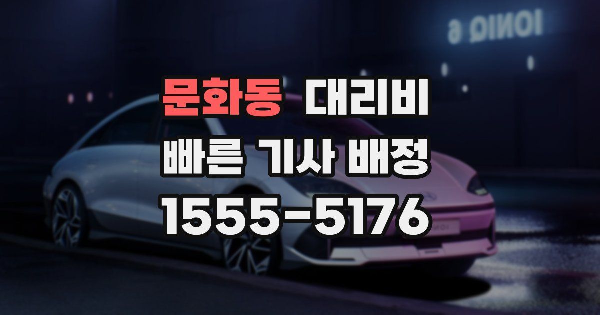 문화동 대리운전 가격