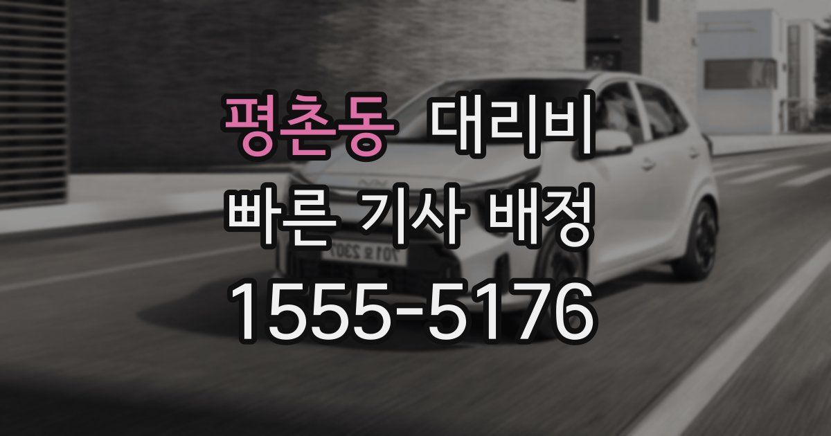 평촌동 대리운전 가격