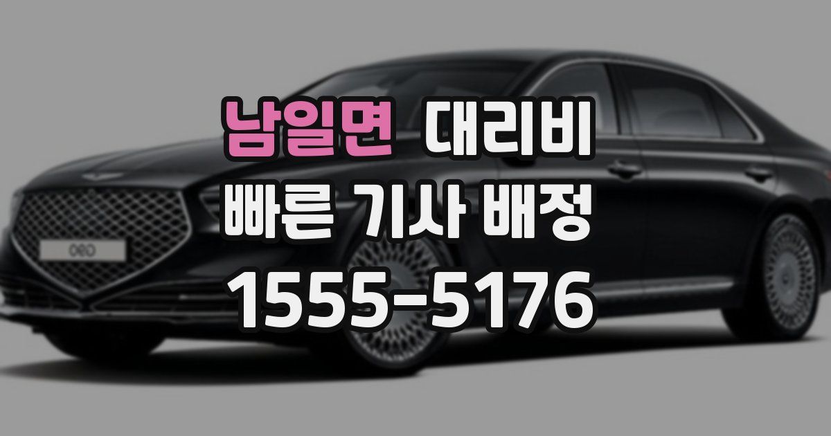 남일면 대리운전 가격