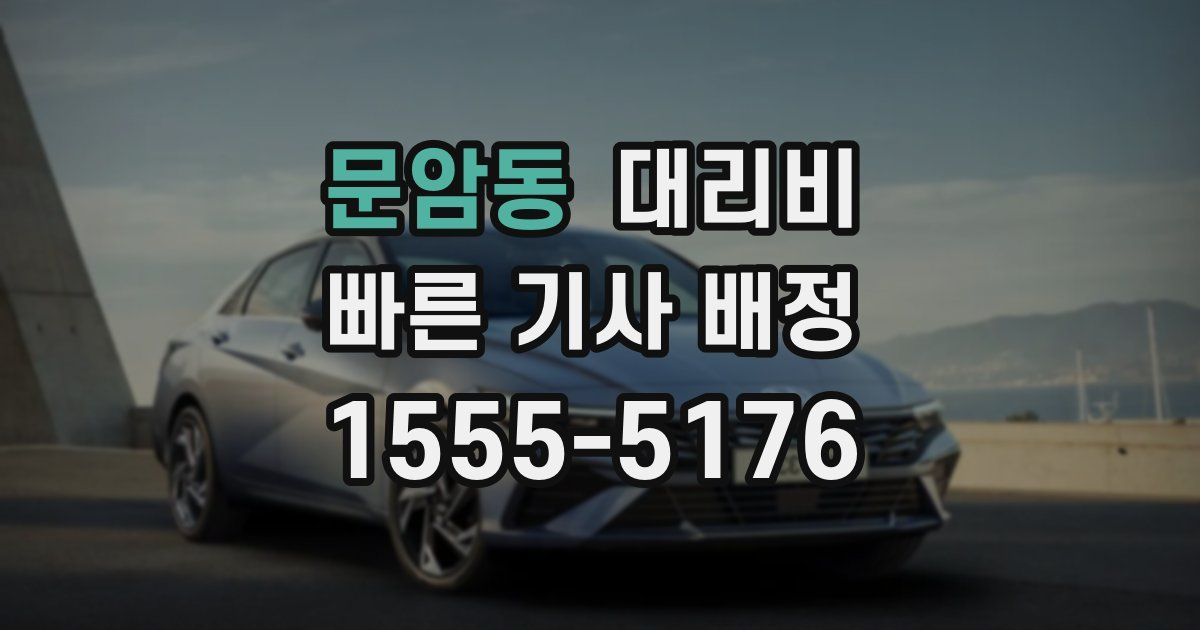 문암동 대리운전 가격