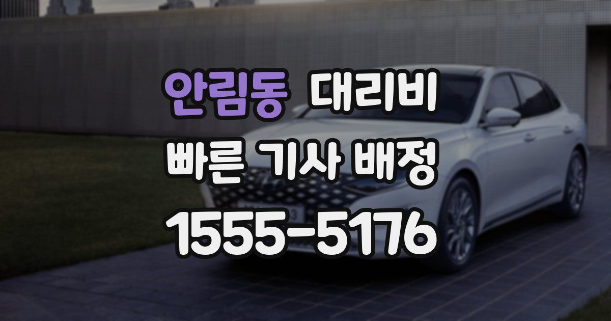 안림동 대리운전 가격