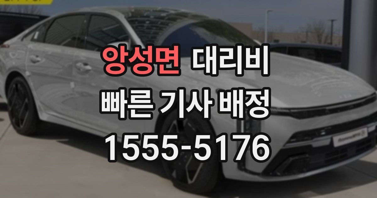 앙성면 대리운전 가격