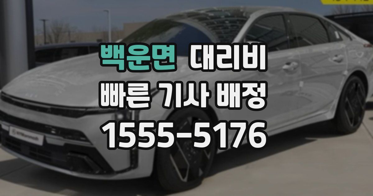 백운면 대리운전 가격