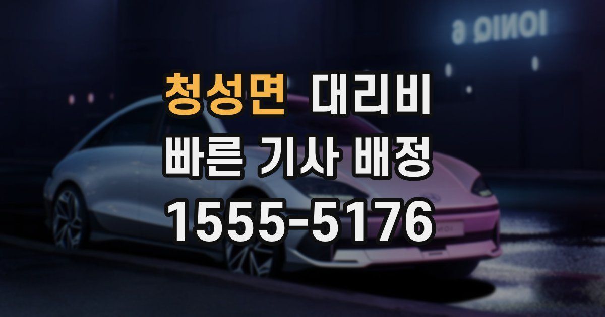 청성면 대리운전 가격