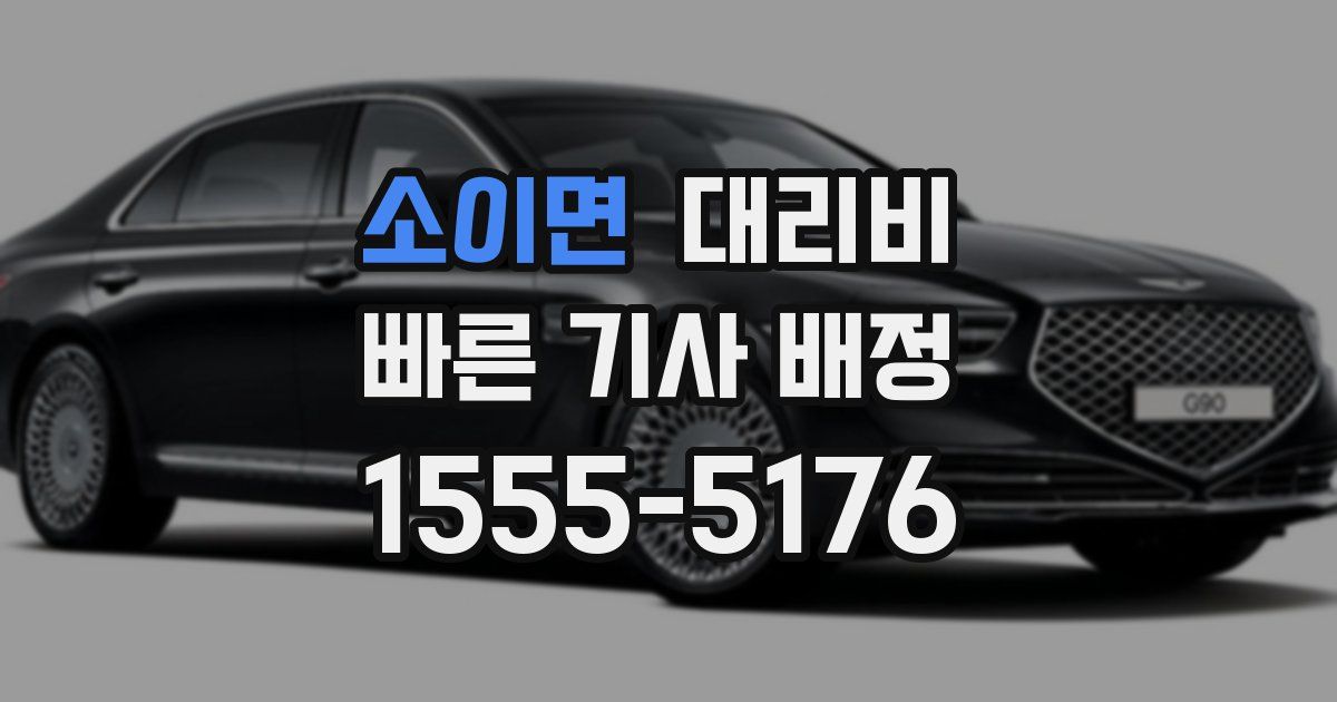 소이면 대리운전 가격