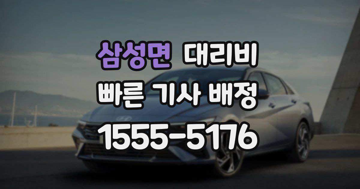 삼성면 대리운전 가격