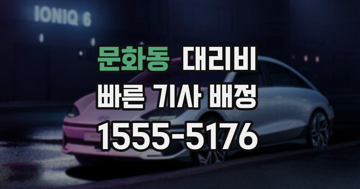 문화동 대리운전 가격